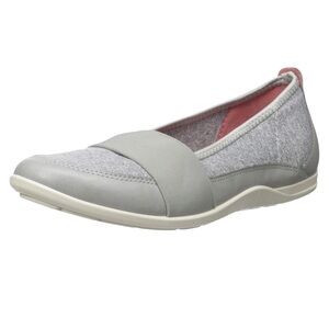 ecco Blume Band Ballet Flat Slip On Shoes Gray Size 40 Sporty Flat